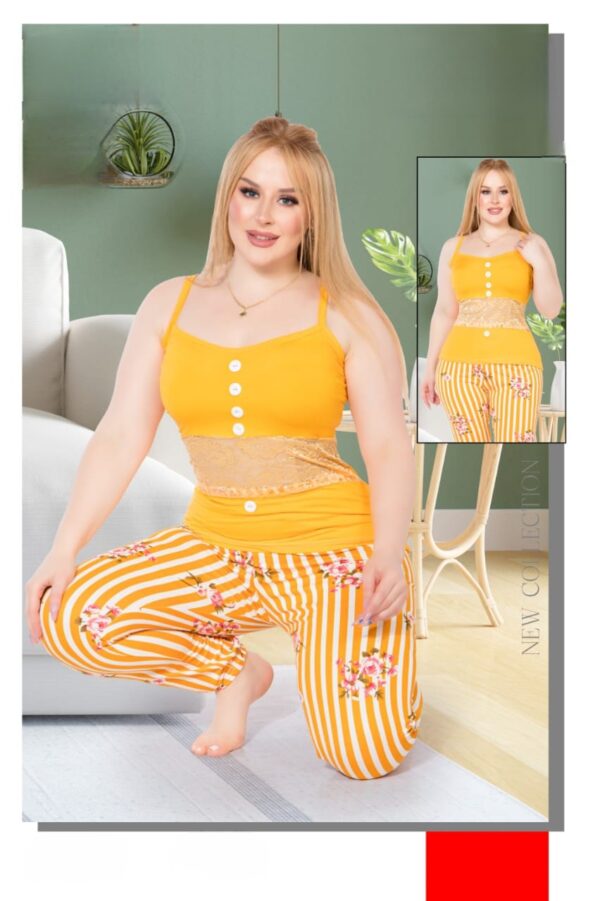 "Striped Strappy Pajama - Imported High-Quality Fiber | JASMINE FASHION" - Image 2