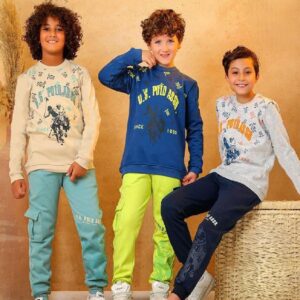 Boys' padded tracksuit for winter warmth, suitable for ages 4 to 12