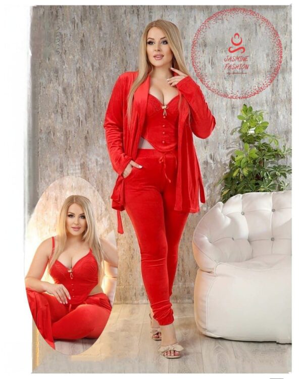 3-Piece Velvet Heidi Lux Pajama Set