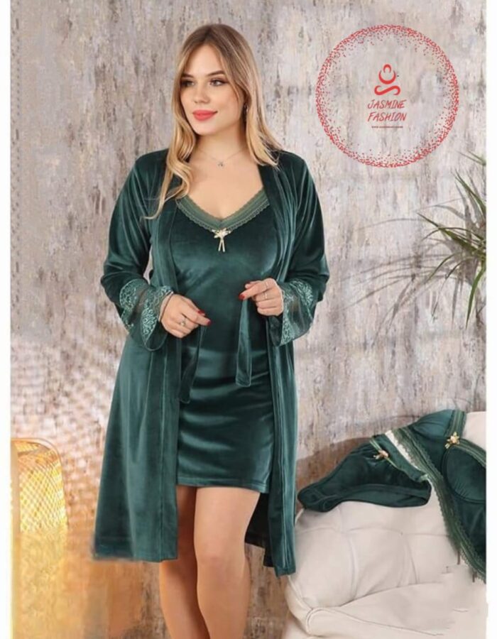 5-Piece Velvet Heidi Lux Robe Set