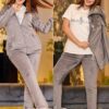 "Heidi Velvet Tracksuit - 3 Piece Luxe" - Image 3