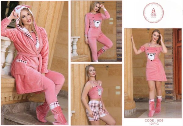 Luxury 10Q Robe Pajama Set – High-Quality Heidi Velvet - Image 3